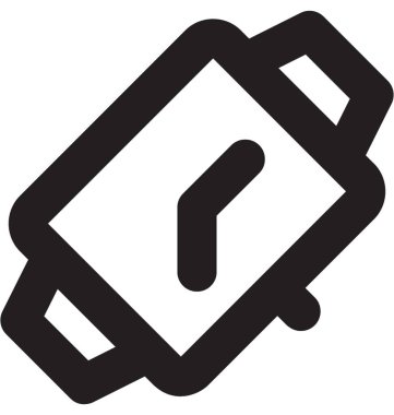 Kol saati vektör satırı simgesi