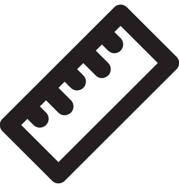 Ölçek vektör satırı simgesi 