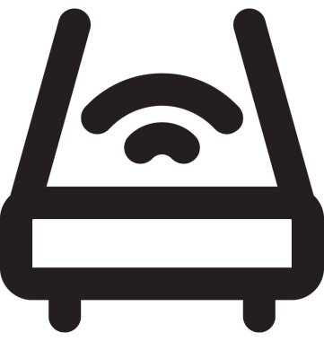 WiFi yönlendirici vektör satırı simgesi