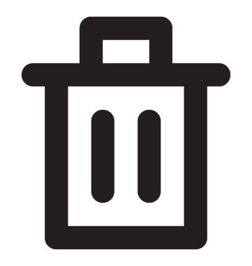 Çöp Kovası vektör satırı simgesi 