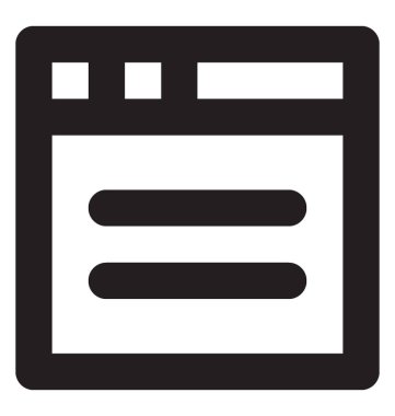 Düzen vektör satırı simgesi