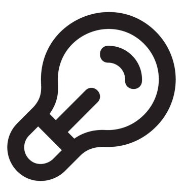 Ampul vektör satırı simgesi 