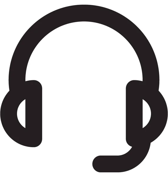 Headphone Vector Line Icon — Stock Vector