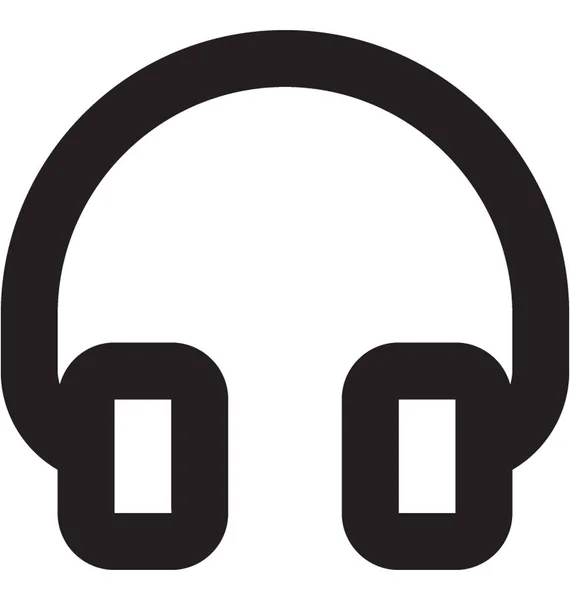 Auriculares Vector Line Icono — Vector de stock