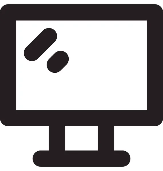 Lcd Vector Line Icon — Stock Vector