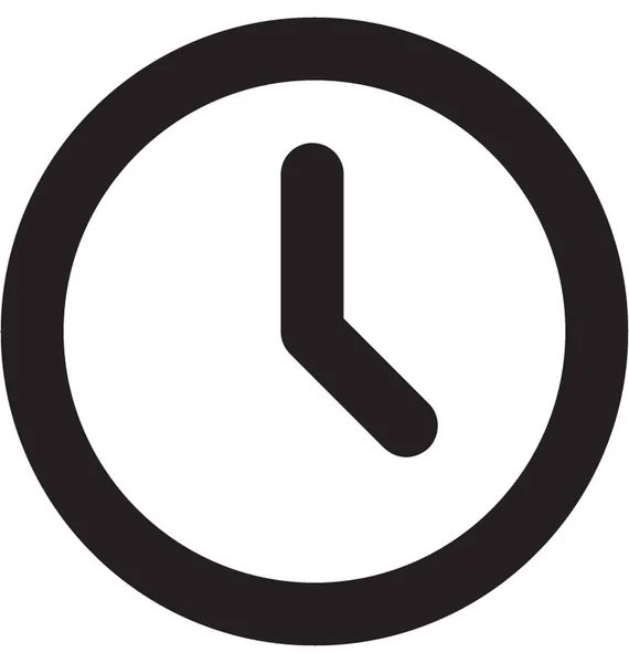 Relógio Vetor Ícone Linha — Vetor de Stock