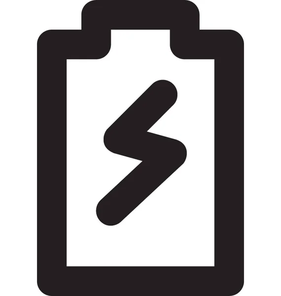 Ikona Linii Wektora Baterii — Wektor stockowy