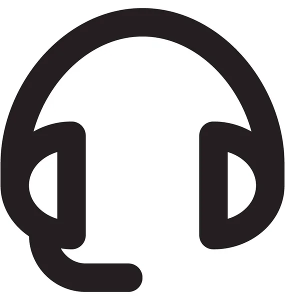 Kopfhörer Vektorzeilen Symbol — Stockvektor