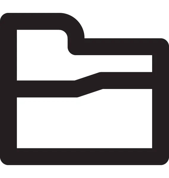 Folder Vector Line Icon — Stock Vector