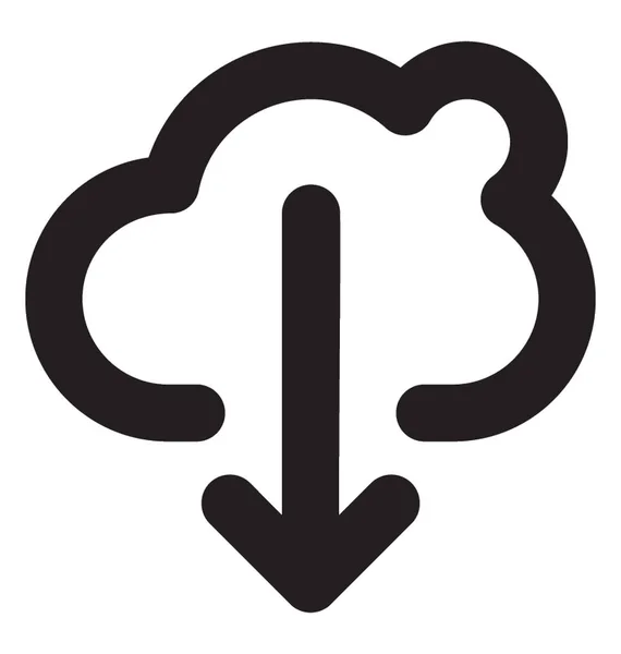 Nube Descargar Vector Line Icon — Archivo Imágenes Vectoriales