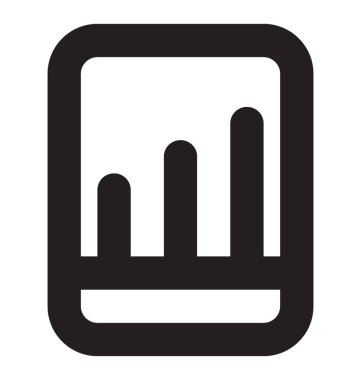 Mobil grafik vektör satırı simgesi