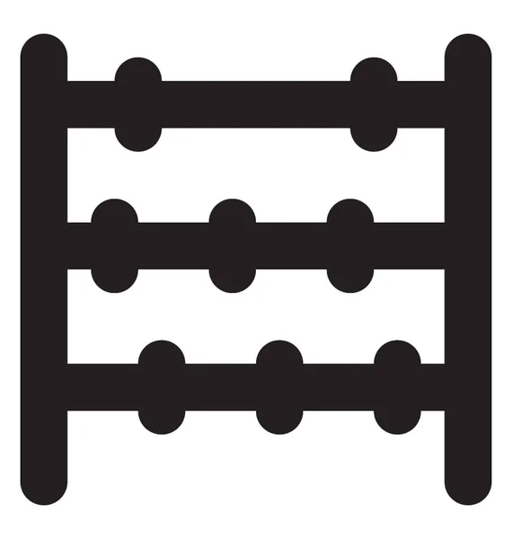 Abacus Vector Line Icon — Stock Vector
