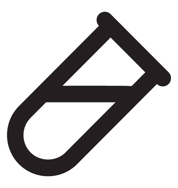 Reagenzglas Vektorzeilen Symbol — Stockvektor