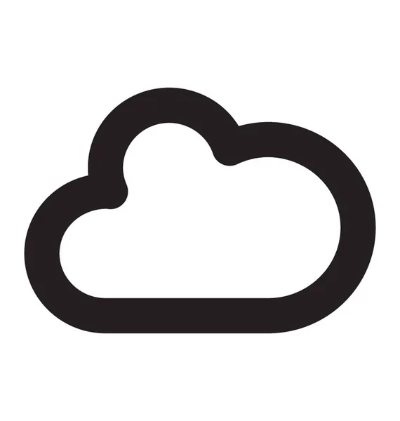 Cloud Vector Lijn Pictogram — Stockvector
