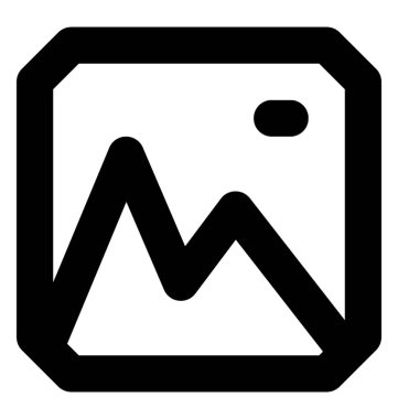 Dağ manzara satırı vektör simgesi doğal sahne