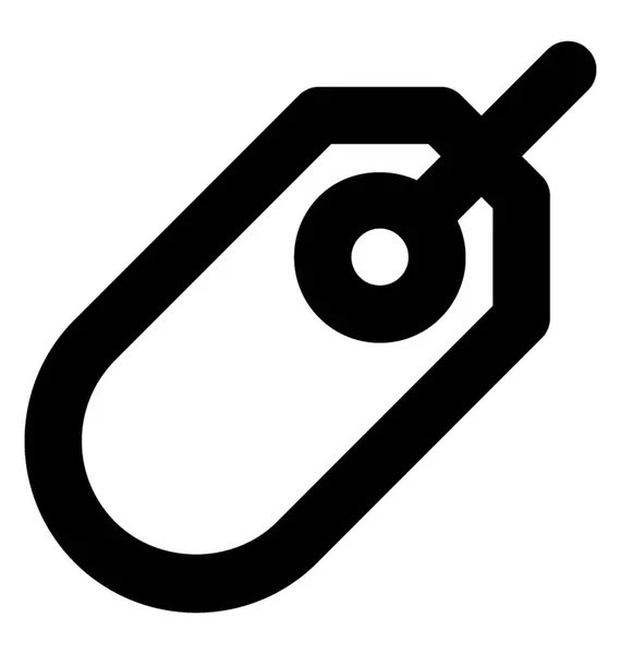 Einfache Illustration Des Verkaufs Tag Fett Linie Vektor Symbol — Stockvektor