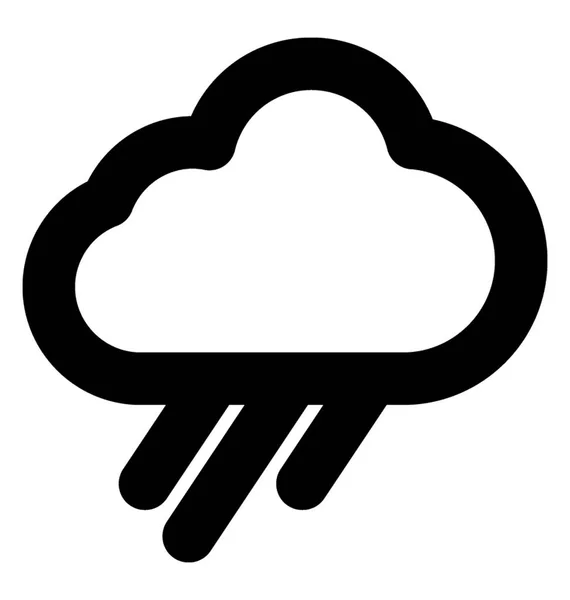 雨季天气加粗线矢量图标 — 图库矢量图片