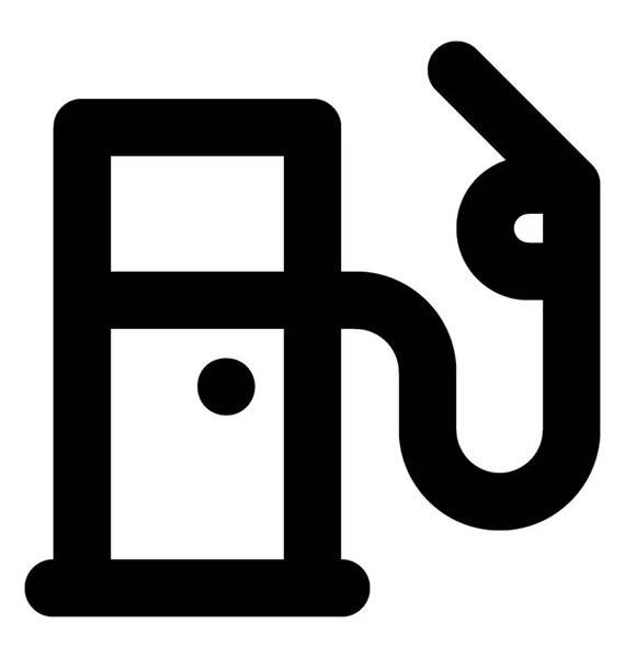 Tankstellensymbol Fette Linienvektorabbildung — Stockvektor