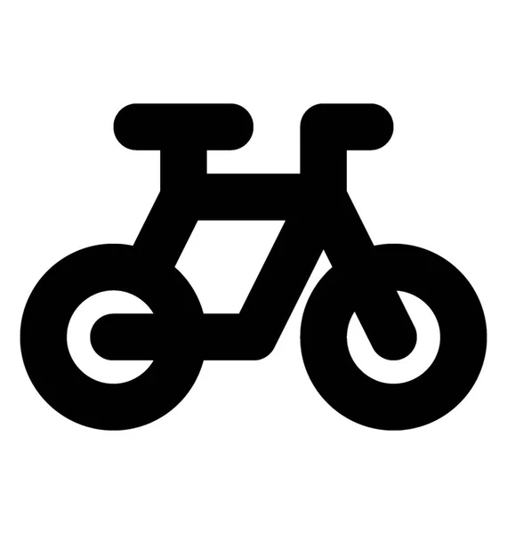 Cykel Cykel Fet Linje Vektor Symbol — Stock vektor