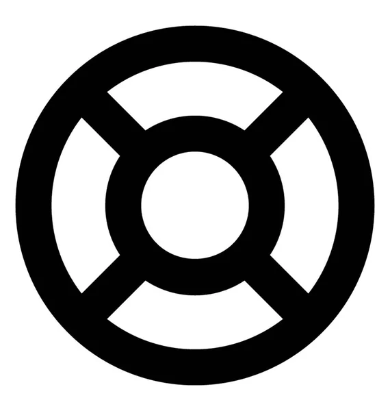 Жизненное Кольцо Жирным Векторным Значком — стоковый вектор