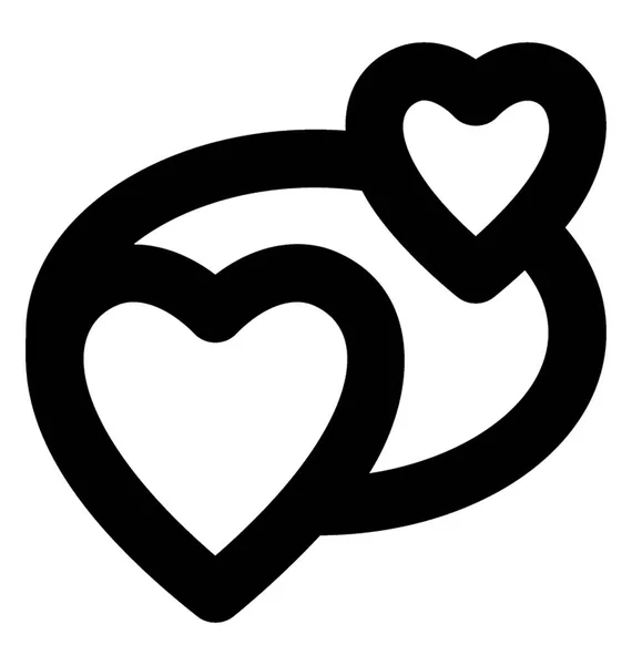 Corazón Vector Línea Icono — Archivo Imágenes Vectoriales