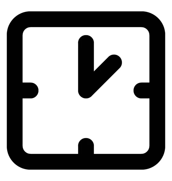 Uhr Vektorzeilen Symbol — Stockvektor