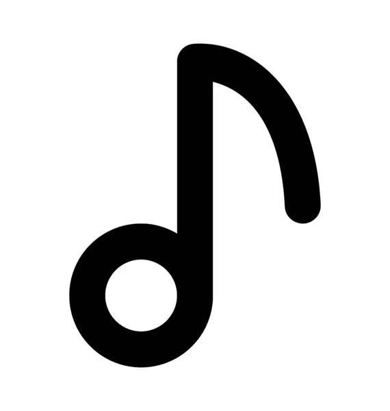 Nota Musical Vector Line Icon —  Vetores de Stock