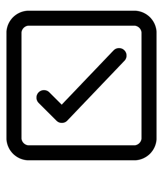 Tick Vector Line Icono — Vector de stock