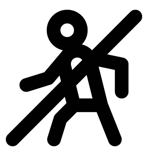 Pedestrians Vector Line Icon — Stock Vector