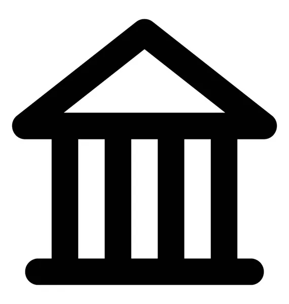 Banku Wektor Linii Ikona — Wektor stockowy