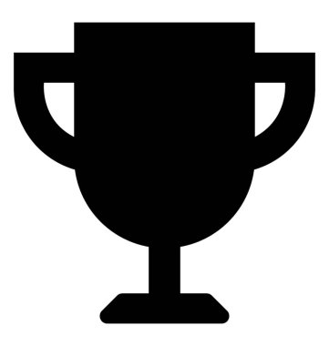 Kupa glif vektör simgesi