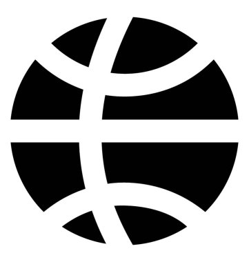 Basketbol glif vektör simgesi