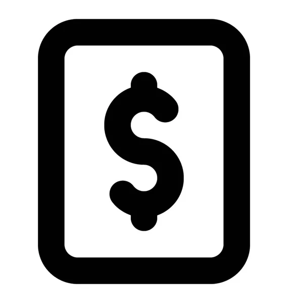 Δολάριο Εικονίδιο Γραμμή Διάνυσμα — Διανυσματικό Αρχείο