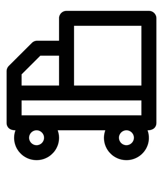 Cargo Truck Vector Line Icon — Stock Vector