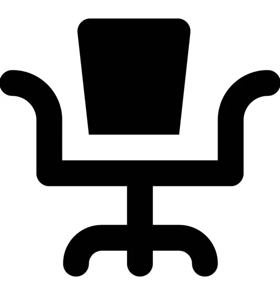 Stuhlvektor Glyphen Symbol — Stockvektor