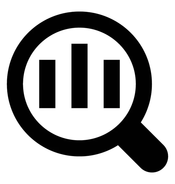 Search Graph Vector Glyph Icon — Stock Vector