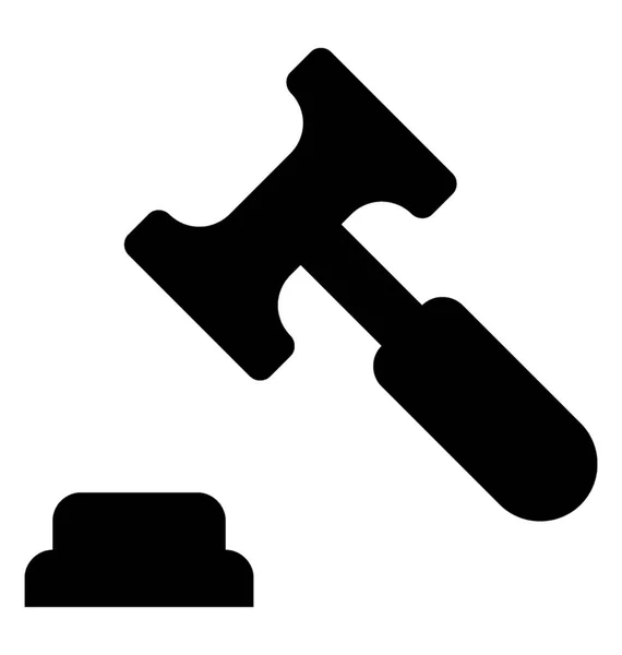 Auktionsvektorglyphen Symbol — Stockvektor