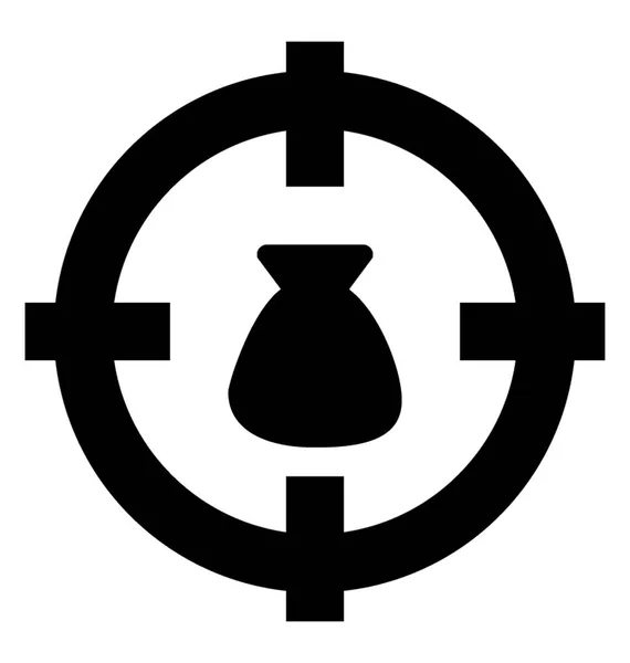 Marketing Vektor Glyphen Symbol — Stockvektor