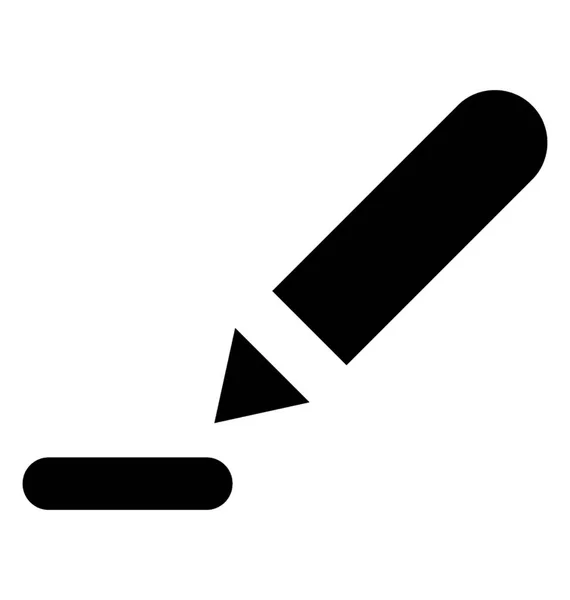 Długopis Vector Icon Glifów — Wektor stockowy