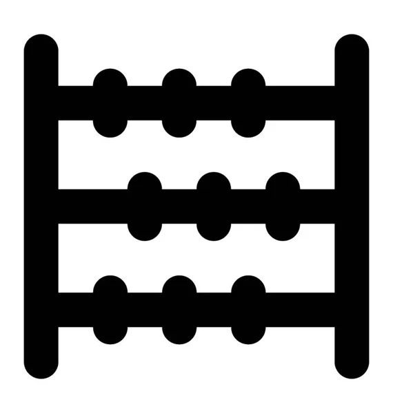 Abacus Vector Glyph Icon — Stock Vector