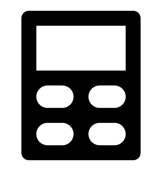 Calculadora Vector Glyph Ícone — Vetor de Stock