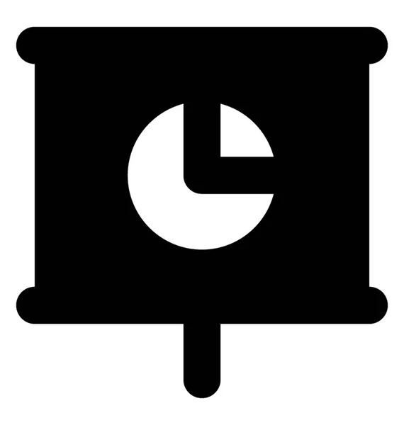 Ikona Prezentačního Vektoru Glyph — Stockový vektor