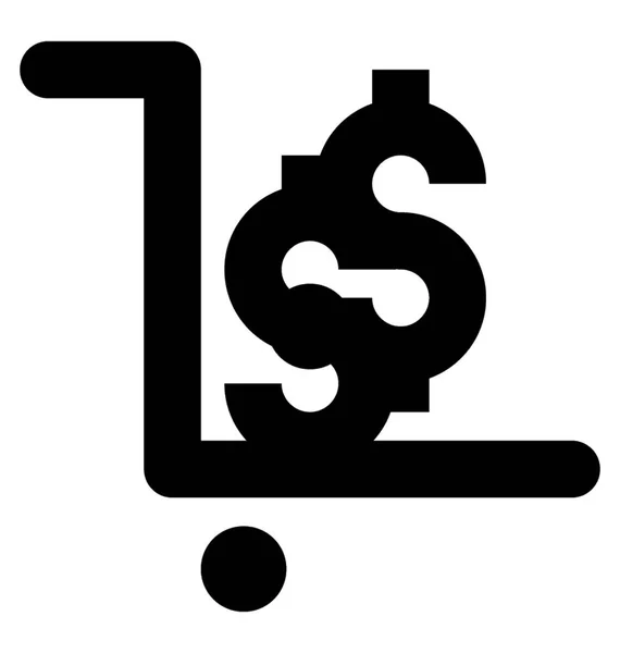 Icône Glyphe Vectoriel Dollar — Image vectorielle