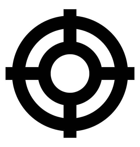 Crosshair Vector Line Ícone —  Vetores de Stock