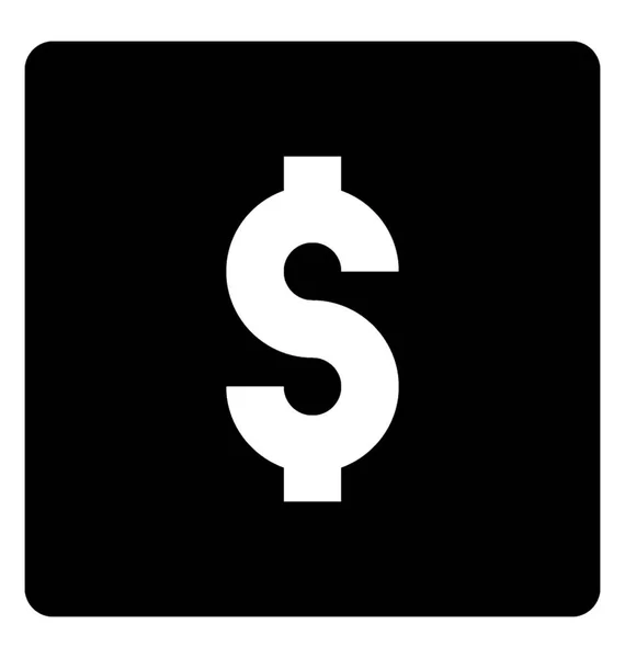 Dollar Icône Ligne Vectorielle — Image vectorielle