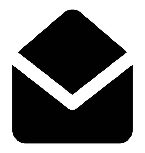 Mail Wektor Stałe Ikona — Wektor stockowy