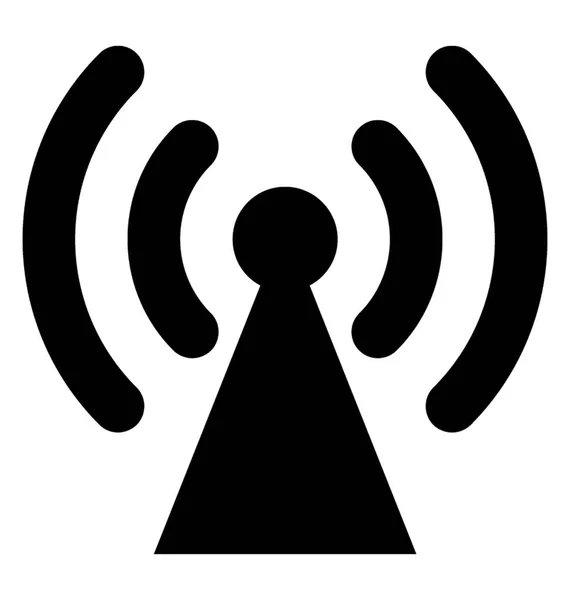 Wifi Tour Vector Solid Icon — Image vectorielle