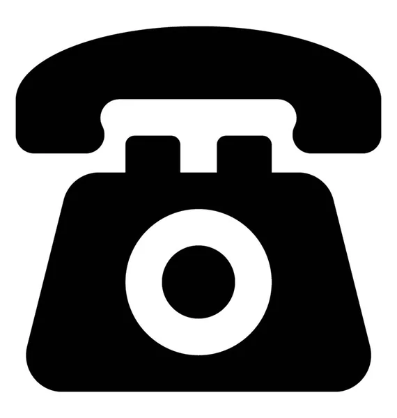 Telephone Vector Solid Icon — Stock Vector