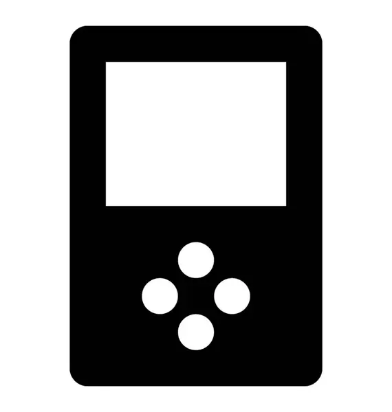 Game Boy Vector Icono Sólido — Archivo Imágenes Vectoriales