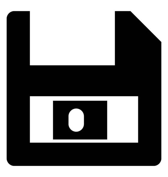 Floppy Vector Solid Icon — Stock Vector